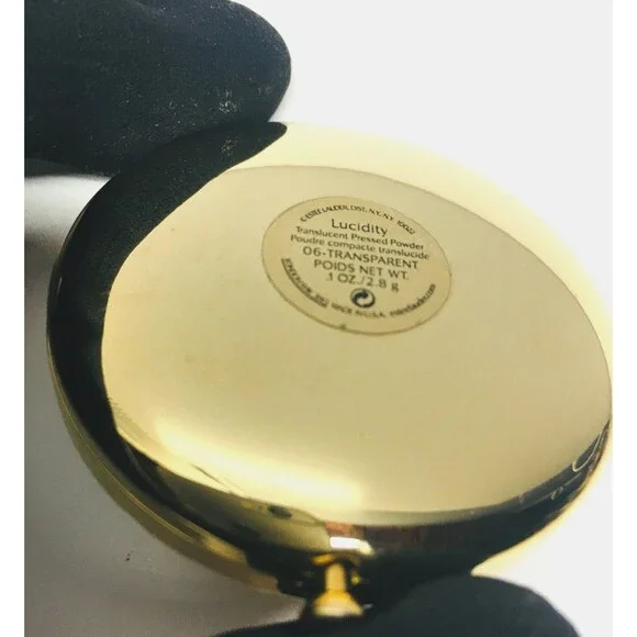 Vintage Estee Lauder Gold Ripple Swirl Peacock Jeweled Mini Compact Case Rare